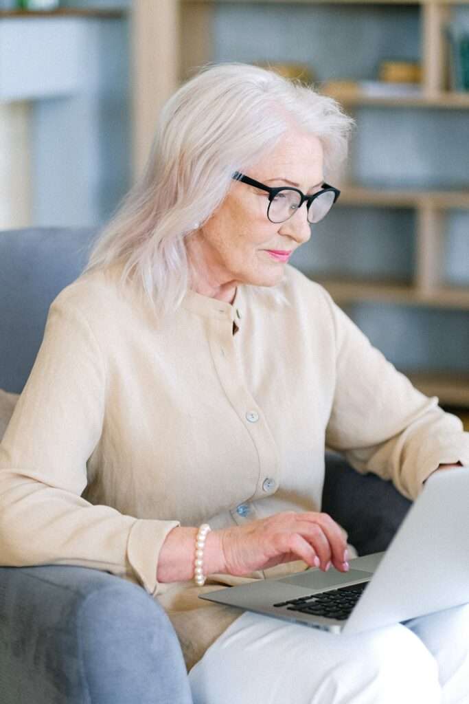 Woman surfing the internet